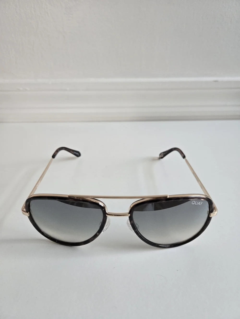 New Quay x JLo Limited Edition All In Mini Frame Green Fade Lens Mini Aviators